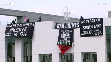 Un gruppo filo-palestinese scala il Parlamento australiano