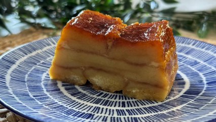 Flan con bizcochos de soletilla al microondas