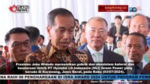 Statment Jokowi Usai Resmikan Pabrik Baterai Mobil Listrik di Karawang