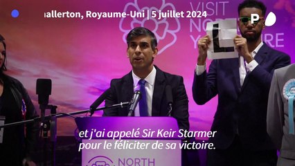 Royaume-Uni: Rishi Sunak "assume la responsabilité" de la défaite des conservateurs