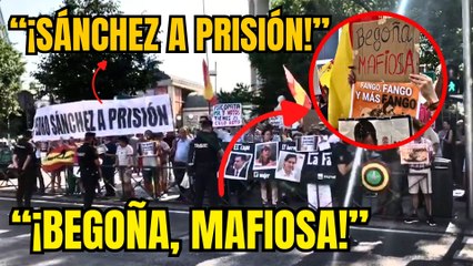  "¡Manos arriba, esto es el PSOE!": El caluroso recibimiento a Begoña a su llegada a los juzgados