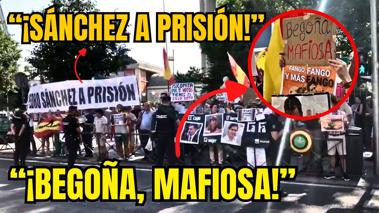  "¡Manos arriba, esto es el PSOE!": El caluroso recibimiento a Begoña a su llegada a los juzgados