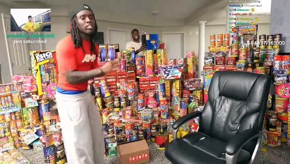 La habitación falsa de Kai Cenat: ¡Explota con fuegos artificiales en un video impactante! 🎆