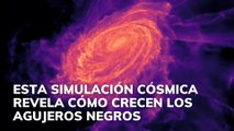 Esta simulación cósmica revela cómo crecen los agujeros negros