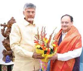 जेपी नड्डा से मिले चंद्र बाबू नायडू