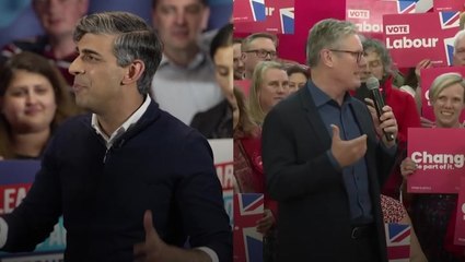 Watch: Rishi Sunak and Keir Starmer’s final speeches ahead of general election