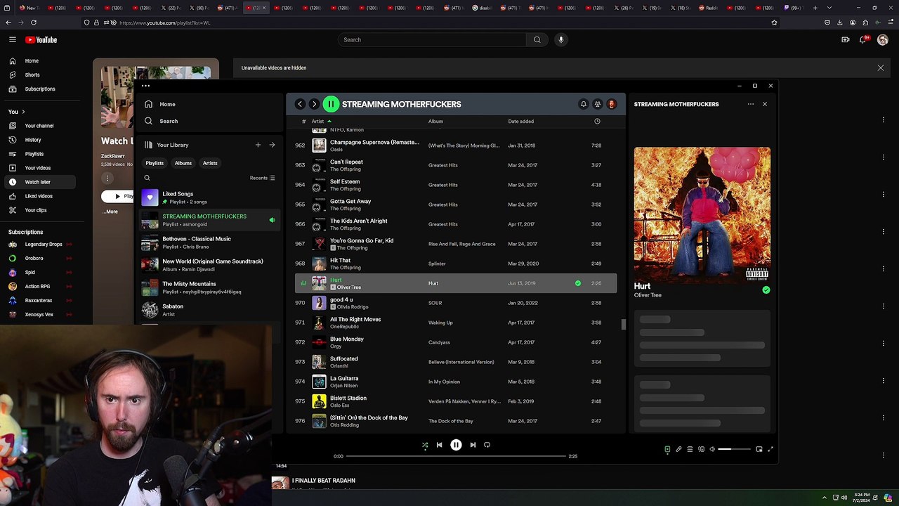 Asmongold comentando la posibilidad de que Twitch le obligue a poner anuncios