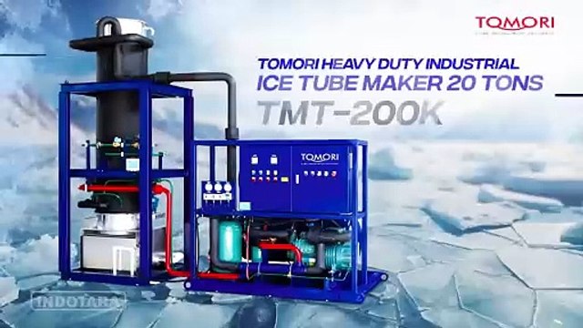 MESIN ES BATU KAPASITAS INDUSTRI DARI TOMORI ICE TUBE MAKER 20 TONS TMT-200K