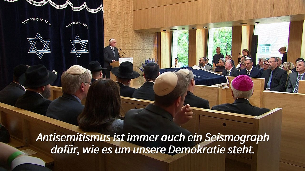 Steinmeier bei Synagogeneröffnung: 'Jüdisches Leben ist ein Teil von uns'