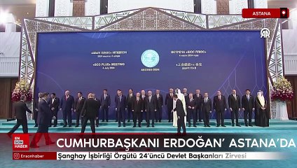 Erdoğan Astana'da: Liderler aile fotoğrafında bir araya geldi