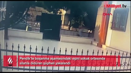28 yıllık eşini sokak ortasında katletti! Görüntüler ortaya çıktı