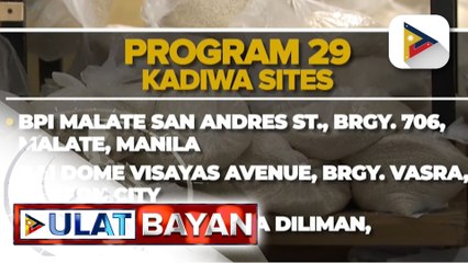 Malawakang bentahan ng P29/kg ng bigas, aarangkada na bukas