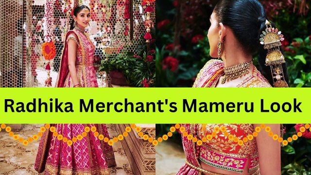 Radhika Merchant Mameru Ceremony Look Anant Ambani and Radhika Merchant Wedding Begins