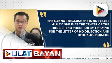 Suspended Bamban Mayor Alice Guo, hindi puwedeng gawing state witness, ayon kay Sen. Sherwin Gatchalian
