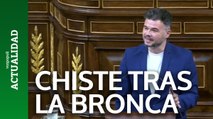 La broma de Rufián justo después del lío de Tellado en el Congreso