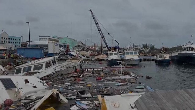 Damaged fishing boats sinking in port after Hurricane Beryl lashes Barbados