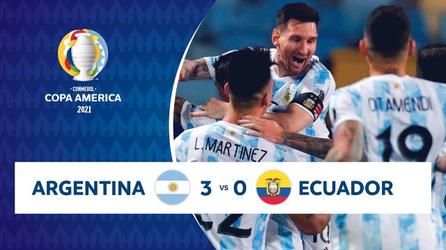 Argentina vs Ecuador (3-0) | Copa América 2021 Brasil | Cuartos de final