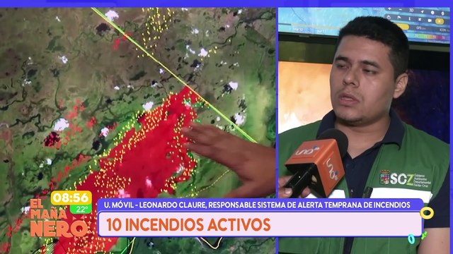 scz gobernación cruceña informa de 10 incendios activos en el departamento