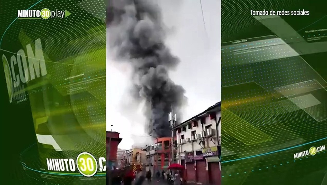 Grave incendio en el centro de Bogotá cerca a la Plaza de Bolívar