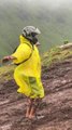 Friends Struggle to Ascend Muddy Off-road Trail in Rain in Kerala, India