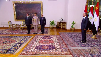 ‏‎الرئيس عبد الفتاح السيسي يشهد أداء حلف اليمين لرئيس مجلس الدولة ورئيس هيئة النيابة الإدارية
