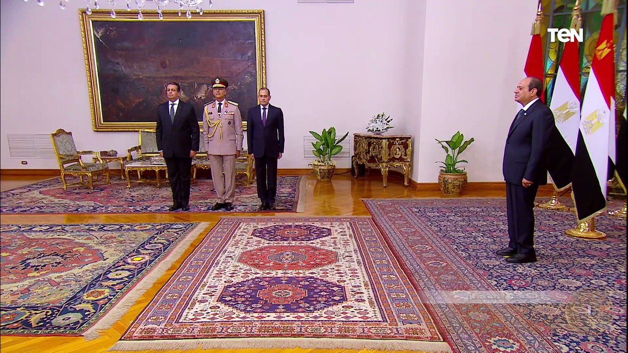 ‏‎الرئيس عبد الفتاح السيسي يشهد أداء حلف اليمين لرئيس مجلس الدولة ورئيس هيئة النيابة الإدارية
