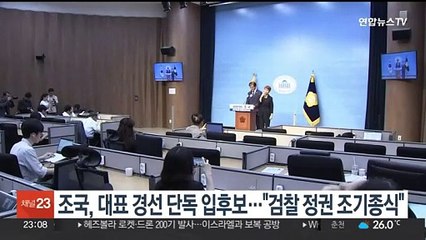 조국, 대표 경선 단독 입후보…"검찰 정권 조기종식"