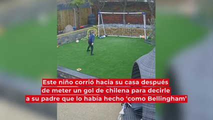 Mira la reacción de este niño cuando marcó un gol de chilena