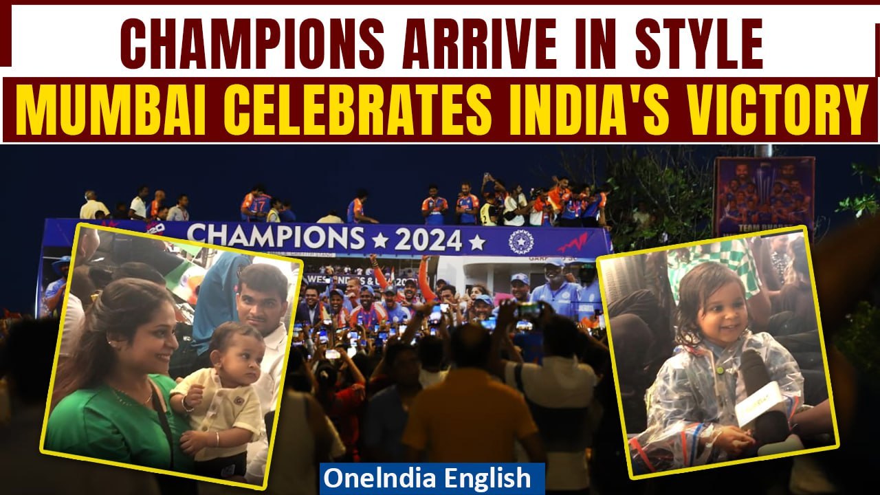 Team India Receives Heroic Welcome in Mumbai | Watch a Cute Interaction with Young Cricket Fan