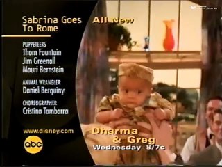 Sabrina Goes to Rome ABC Split Screen Credits
