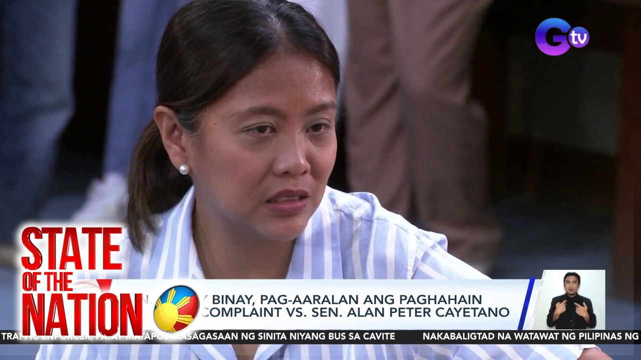 Sen. Nancy Binay, pag-aaralan ang paghahain ng ethics complaint vs. Sen. Alan Peter Cayetano | SONA