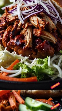 HaLaL Keto BBQ Pulled Chicken with Coleslaw = Done