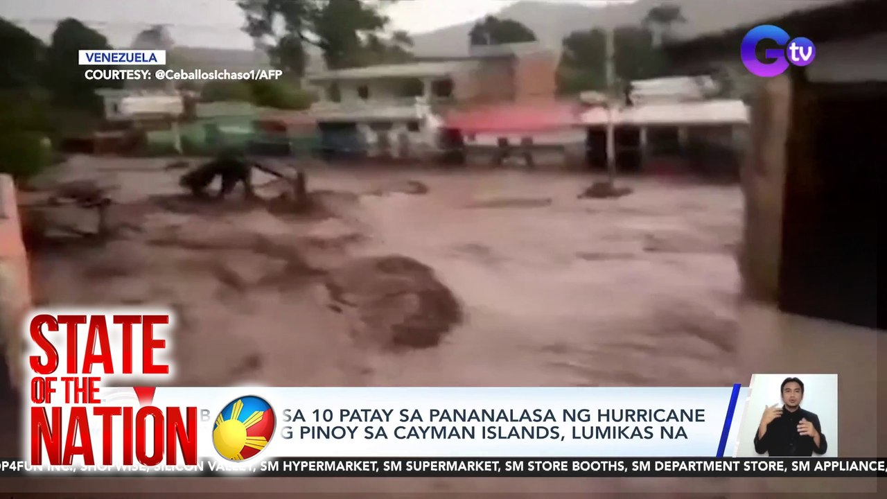 'Di bababa sa 10 patay sa pananalasa ng Hurricane Beryl; ilang Pinoy sa Cayman Islands, lumikas na | SONA
