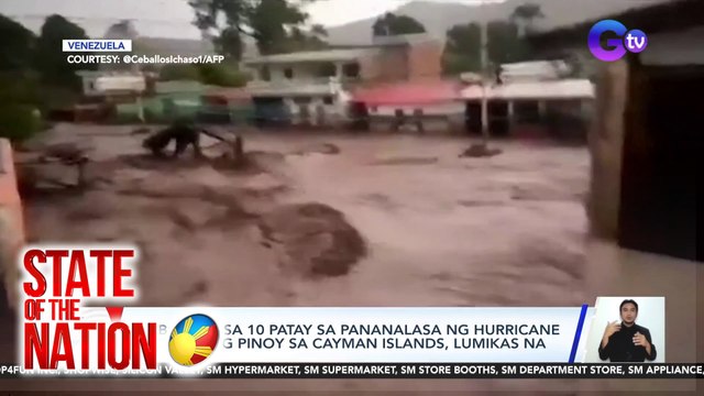 'Di bababa sa 10 patay sa pananalasa ng Hurricane Beryl; ilang Pinoy sa Cayman Islands, lumikas na | SONA