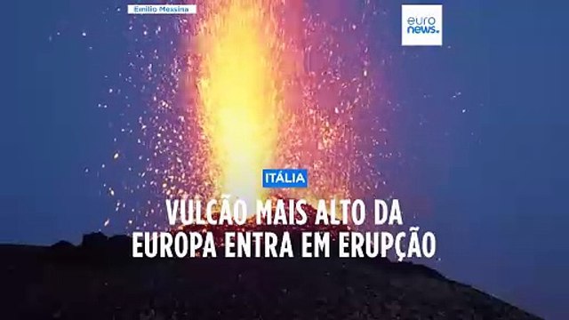 Vulcão Etna, o mais ativo da Europa, entrou em erupção