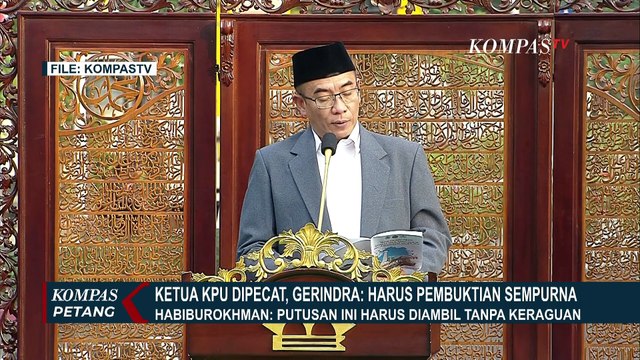 DKPP Pecat Ketua KPU Hasyim Asy'ari, Waketum Gerindra: Jangan Ragu-Ragu