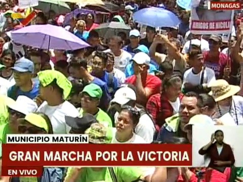 Monaguenses del mcpio. Maturín participan en Gran Marcha por la Victoria rumbo al 28 de julio