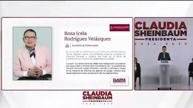 Rosa Icela Rodríguez será titular de la Secretaría de Gobernación durante el sexenio de Sheinbaum