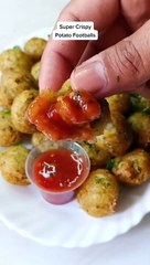 Part 7 Turn On Volume ASMR (super crispy potato footballs recipe) Food & Art