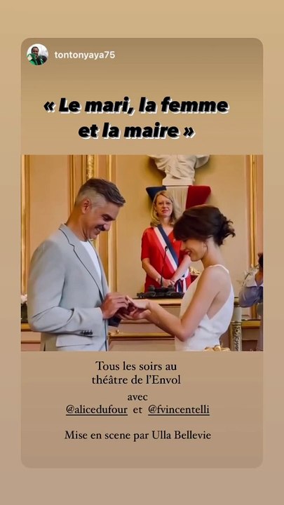 François Vincentelli et Alice Dufour se sont mariés. Instagram