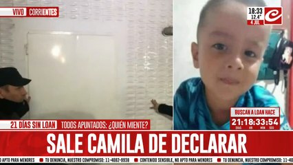 Desaparición de Loan: salió Camila luego de declarar