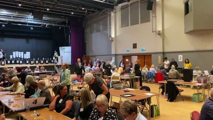 East Hampshire: counting underway in Petersfield Festival Hall