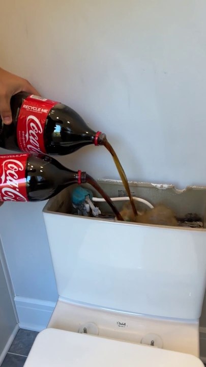 Hack to Deep Clean your Toilet with Coke!