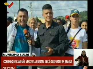 Sucrenses salen a las calles con alegría para expresar su apoyo al candidato Nicolás Maduro