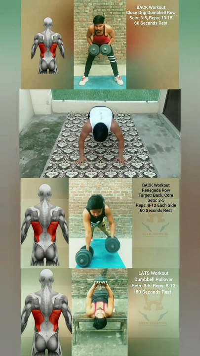 Top 4 Best BACK Exercises  #heermlgangaputra #naturalbodybuilding #workout #fitness #gym #muscle #training #tips