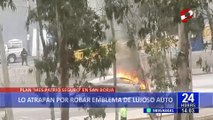 Vehículo se incendia en plena avenida Óscar Benavides