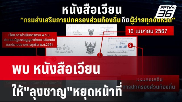 พบ หนังสือเวียน ให้ ลุงชาญ หยุดหน้าที่นายกฯอบจ. ตั้งแต่ 10 เม.ย.67| โชว์ข่าวเช้านี้ |5 ก.ค. 67