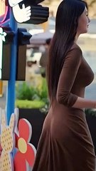 Charming Beauty Walks and Gazes Back | Stunning Looks