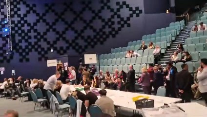 Paul Bristow arrives at the count at gone 3am