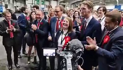 Labour celebrations at Edinburgh count